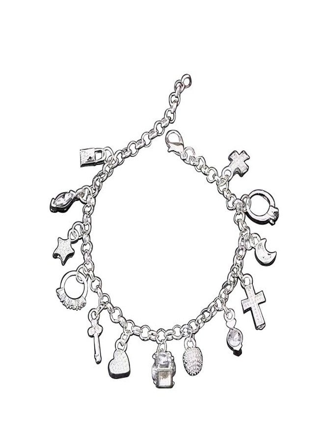 DkakoJew Women's bracelets, thirteen pendant bracelets for female teenagers, love charm chain bracelet fashion jewelry gifts. - Image 1